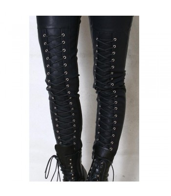 Women’s Punk Rock Motorcycle Leather Pants | Biker Gothic PVC Trousers